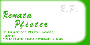 renata pfister business card