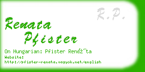 renata pfister business card